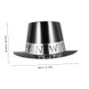 BRIGHTFUFU 6pcs Fashionable Year Hats for Adults Black Gold Paper Cap Year Eve Top Hat Party Decorations Happy Party Celebration Accessory view 2