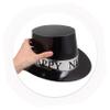 BRIGHTFUFU 6pcs Fashionable Year Hats for Adults Black Gold Paper Cap Year Eve Top Hat Party Decorations Happy Party Celebration Accessory view 3
