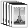 upsimples 20x30 Picture Frame Set of 5, Display Pictures 16x24 with Mat or 20x30 Without, Wall Gallery Photo Frames, Black view 1