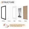 upsimples 20x30 Picture Frame Set of 5, Display Pictures 16x24 with Mat or 20x30 Without, Wall Gallery Photo Frames, Black view 3