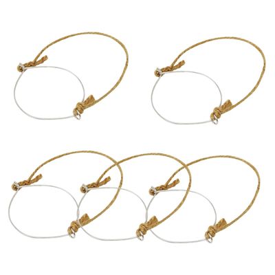 BRIGHTFUFU 5pcs Stainless Steel Jar Wire Hangers for Mouth Canning Jars Easy to Install Hooks for Kitchen Organization and Hanging Storage