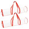 2Pcs Clear Wrapping Paper Storage Bag PVC Transparent Wrapping Paper Organizer with Double Zipper and Handle Portable Wrap Storage Container for 14-24 Paper Roll. view 3