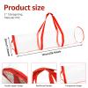 2Pcs Clear Wrapping Paper Storage Bag PVC Transparent Wrapping Paper Organizer with Double Zipper and Handle Portable Wrap Storage Container for 14-24 Paper Roll. view 4