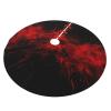 Explosion Burst Red Black Printed Christmas Tree Skirt 30 inch, Thickened Xmas Tree Decorations Skirts for Christmas Holiday Party Decor view 2