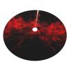 Explosion Burst Red Black Printed Christmas Tree Skirt 30 inch, Thickened Xmas Tree Decorations Skirts for Christmas Holiday Party Decor view 3