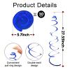 30 Pcs Blue Hanging Swirl Party Decorations,Sparkle Blue Birthday Ceiling Decorations,Streamers for Wedding Party Anniversary Graduation Christmas (Blue) view 3
