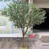 Artificial Plant Artificial Olive Tree Tall Faux Olive Tree with Realistic Leaves and Fruits - Indoor Outdoor Gorgeous Simulation Landscape Tree(2mx1.8m) view 2