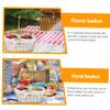 NAMOARLY Elegant Iron Storage Basket Handle Handmade Flower Container Multipurpose Basket for Decor Storage view 4
