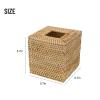 AirheadStorm Classic Square Rattan Tissue Box Cover, Brown, 5.7x5.7x5.7 in view 2