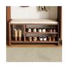 Farmhouse Shoe Rack Indoor Accent Seating Bench - Wood Shoe Rack for Front Door Entrance, Entrance Shoe Rack Storage Bench for Entryway, Foyer Entrance Shoe Rack view 1
