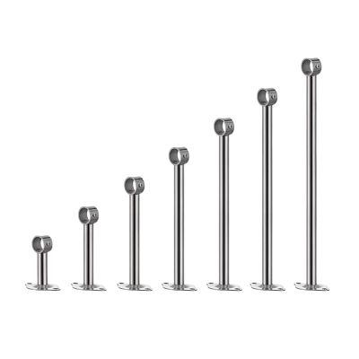 Lengthen Stainless Flange Tube Holder for Wardrobe Curtain Cloth Rod Seat Round Tube Seats Bracket Household Furniture Hardware(6)