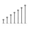 Lengthen Stainless Flange Tube Holder for Wardrobe Curtain Cloth Rod Seat Round Tube Seats Bracket Household Furniture Hardware(6) view 1