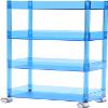 DYKKLKQ Rolling Utility Cart Storage Trolley 4-Tier Mobile Shelving Unit Bathroom Kitchen Organizer Stand Shelf Red Color 15.7Dx8.7Wx36.2H view 1