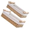 ABOOFAN 2pcs Handwoven Paper Rope Storage Baskets with Lining Sundries Organizer for Toys Snacks and More Bins for Housewarming Gifts view 1