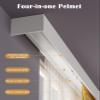 Innovz Wall/Ceiling Curtain Track with Curtain Pelmet, Heavy Duty Curtain Double Rails and Box, Metal Curtain Valance for Bedroom Living Room, Custom Size(Wall Mount,4.3m/14.1ft) view 3