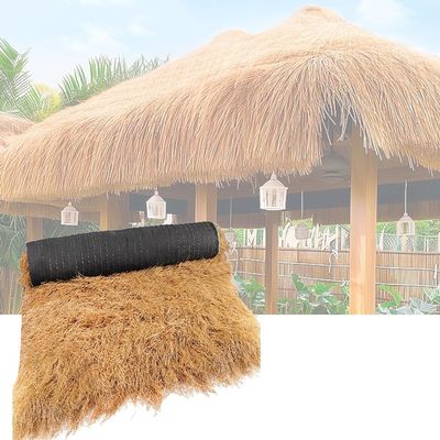 XILYZMO Thatch Roofing Decorations, Artificial Thatch Roofing, Patio Beach DIY Straw Roll, Yellow Grass Hay Hut Centerpiece Decorations, Decor Thatch Grass for Party(1x2.4m)