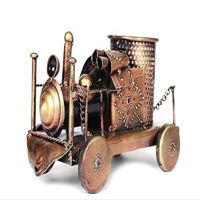 AARVI'S Creations Home Decorative Items in Living Room, Bedroom Engine PENSTAND Rajasthani Home Decor Handicrafts |Showpiece Gifts (24x11x13 CM)