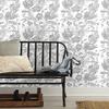 Black White Elegant Modern Lotus Lily Leaf Peel & Stick Dresser Drawer Sticker Cabinet Sticker Furniture Contact Paper, 17.7 Inch by 9.8 Ft view 4