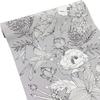 Elegant Gray Modern Lotus Lily Leaf Peel and Stick Wallpaper Dresser Drawer Sticker Cabinet Sticker Furniture Contact Paper, 17.7 Inch by 32.8 Feet view 1