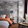 Elegant Gray Modern Lotus Lily Leaf Peel and Stick Wallpaper Dresser Drawer Sticker Cabinet Sticker Furniture Contact Paper, 17.7 Inch by 32.8 Feet view 3