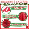 Fenyluxe 2 Pcs Paper Christmas Trees, Includes 1 Pc LED Light String Honeycomb Foldable Christmas Tree Modern 3D Christmas Tree Table Top Christmas Tree for Christmas Party Decor(Red view 3