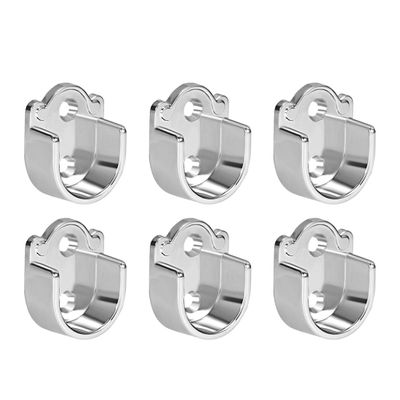 KGDJBGSE Closet Rod BracketCloset Pole Socket, 6pcs Zinc Alloy Wardrobe Closet Rod Bracket, Shower Curtain Rod Pole End Supports Sockets Flange Holder Fit Rod Dia 25mm.