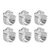 KGDJBGSE Closet Rod BracketCloset Pole Socket, 6pcs Zinc Alloy Wardrobe Closet Rod Bracket, Shower Curtain Rod Pole End Supports Sockets Flange Holder Fit Rod Dia 25mm. view 1