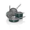 Ninja Ceramic Pro 7Pc Cookware Set, NonStick Pots & Pans Set with Glass Lids, Nontoxic, PTFE Free, Ceramic Coated, Oven Safe, All Stovetops & Induction Compatible, British Racing Green, CW39007GN view 1