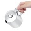 Coffee Milk Frothing Cup, 350ml Stainless Steel Milk Craft Art Jug Pitcher with Lid Ergonomic Handle 120Curved Spout for Latte Barista Coffee Shop view 4