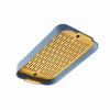 Roll Up Dish Drying Rack Over The Sink, Roll Up Dish Drying Rack Food Drain Tray, Drain Board for Small Kitchen Sink, Dish Drying Rack for Home Kitchen (Blue Yellow) view 2