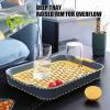 Roll Up Dish Drying Rack Over The Sink, Roll Up Dish Drying Rack Food Drain Tray, Drain Board for Small Kitchen Sink, Dish Drying Rack for Home Kitchen (Blue Yellow) view 3