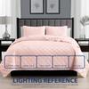 CS CATHAYSPORTS Cathay Home Basic Bedding Home Essential All Season 3PC Microfiber Diamond-Stitch Quilt Set - Rose Blush, Twin/Twin XL view 4