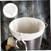 GRIRIW Large Drawstring Cotton Brew Bag Versatile Wine Filter Bag for Nut Milk Soybean Milk and Kitchen Use Efficient Mesh Strainer for Juices and Soups Reusable and view 4