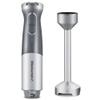 Elite Gourmet EHB1324 Cordless, Rechargeable Hand Blender, Variable 5-Speed Blending, One-Touch Power Button & Safety Lock, Stainless Steel Blades, Portable, Sauces, Soup, Smoothies, Baby Food, Gray view 1
