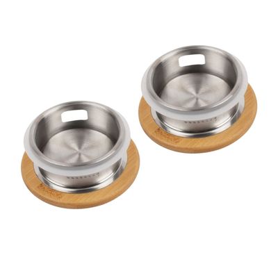 AUTSUPPL 2pcs Water Kettle Cover Heat-resistant Water Pitcher Lid Filter Design High Borosilicate Glass and Stainless Steel for Easy Brewing and Serving