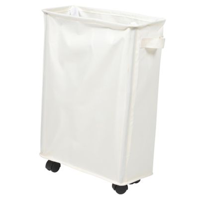 Cabilock Slim Laundry Hamper with Wheels Narrow Storage Basket for Clothes Boys and Girls Toys Blankets Portable Design for Home and Outdoor Use