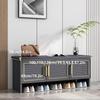 AQIANGJY Free Standing Shoe Racks Aluminum Alloy Shoe Cabinet, Large Countertop Design Shoe Bench, Shoe Storage Cupboard with Doors, Shoe Rack Organizer Multi-Functional Storage view 2