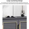 AQIANGJY Free Standing Shoe Racks Aluminum Alloy Shoe Cabinet, Large Countertop Design Shoe Bench, Shoe Storage Cupboard with Doors, Shoe Rack Organizer Multi-Functional Storage view 4