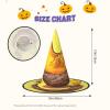 YzgWjBhd Bird's Nest Golden Chicken Print Halloween Witch Hat 3 PCS, Funny Foldable Adult Wizard Hat Decor for Halloween view 2