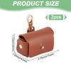 DELORIGIN 2pcs Ring Bearer Pillows Pouch for Dog Collar Brown Leather Wedding Ring Pillow Box Couple Ring Storage Ring Holder Ring Pouch for Proposal Engagement Wedding Ceremony Party view 2