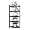 UNYQBFKM Kitchen Corner Shelf Rack, Free Standing Pot Rack Kitchen Shelf Organiser Multifunctional Spice Racks for Home and Kitchen Storage,40 * 40 * 138cm view 1