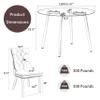 HAIZAO Mid Century Modern Glass Round Dining Table Set for 4, 5 Pieces Gold Luxury Circle Dinner Set, 47'' Clear Circular Top Minimalist Kitchen Set, Yellow High-end Tufted Chairs, for Large Place view 3