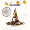 YzgWjBhd Nut-eating squirrel Print Halloween Witch Hat 1, Funny Foldable Adult Wizard Hat Decor for Halloween view 2