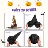 YzgWjBhd Nut-eating squirrel Print Halloween Witch Hat 1, Funny Foldable Adult Wizard Hat Decor for Halloween view 4