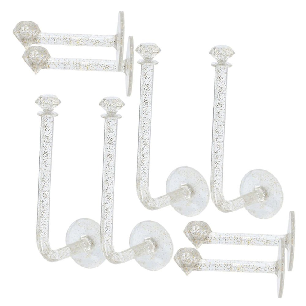 GRIRIW 8pcs No Punching Hook Jewelry Wall Hanger Decorative Wall Hook for Home Compact Hairband Hanger Organizer