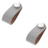 Levemolo 2pcs Cupboard Door Handles Leather Drawer Pulls Easy to Install Stylish Design view 1