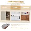 Levemolo 2pcs Cupboard Door Handles Leather Drawer Pulls Easy to Install Stylish Design view 4