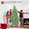 Best Choice Products 7.5ft Pre-Lit Sage Green Christmas Tree, Full Artificial Holiday Decoration w/ 1,350 Branch Tips, 550 Lights, Foldable Base view 4