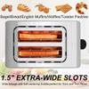 2 Slice Toaster with Extra-Wide Slots, Bagel Setting, Toast Boost, Removable Slide-Out Crumb Tray, Auto-Shutoff & Cancel Button, Defrost Function, Stainless Steel, for Toast Bread, Bagel & Waffle view 2