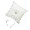 COOLHIYA Floral Wedding Pillow Satin Ribbons and Rhinestones for Ceremony and Bearer Elegant Design for Bride Special Day view 1
